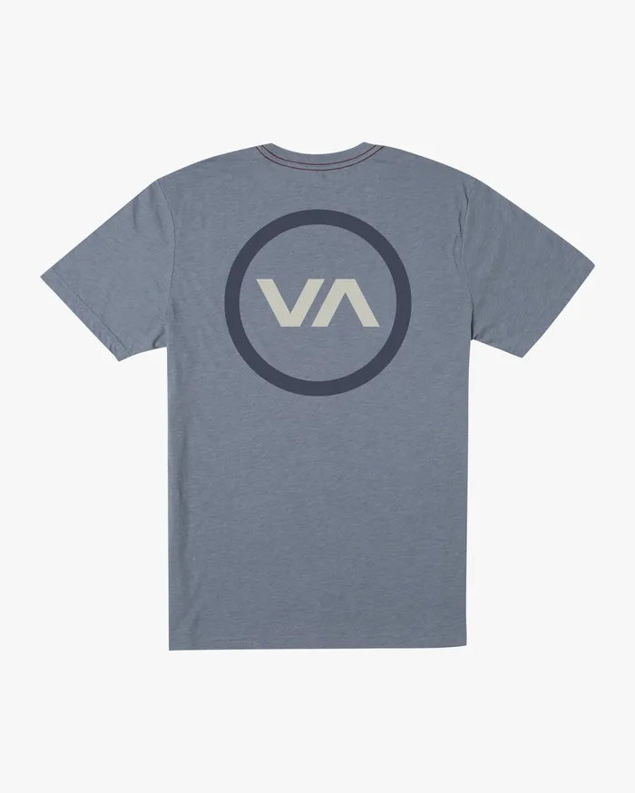 RVCA Mens Short Sleeves Va Mod Short Sleeve Tee Slate Slt