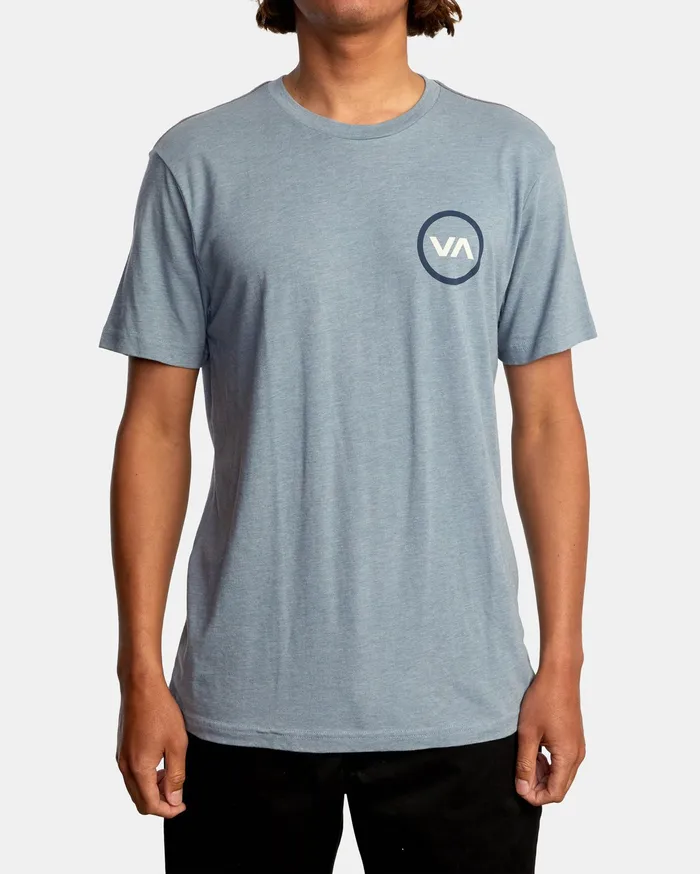 RVCA Mens Short Sleeves Va Mod Short Sleeve Tee Slate Slt