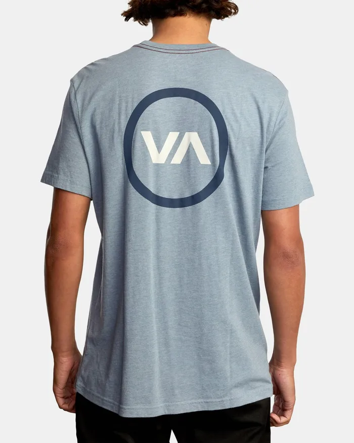 RVCA Mens Short Sleeves Va Mod Short Sleeve Tee Slate Slt
