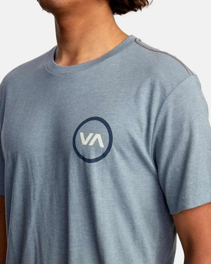 RVCA Mens Short Sleeves Va Mod Short Sleeve Tee Slate Slt