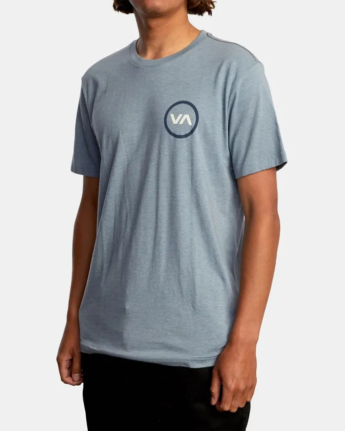 RVCA Mens Short Sleeves Va Mod Short Sleeve Tee Slate Slt