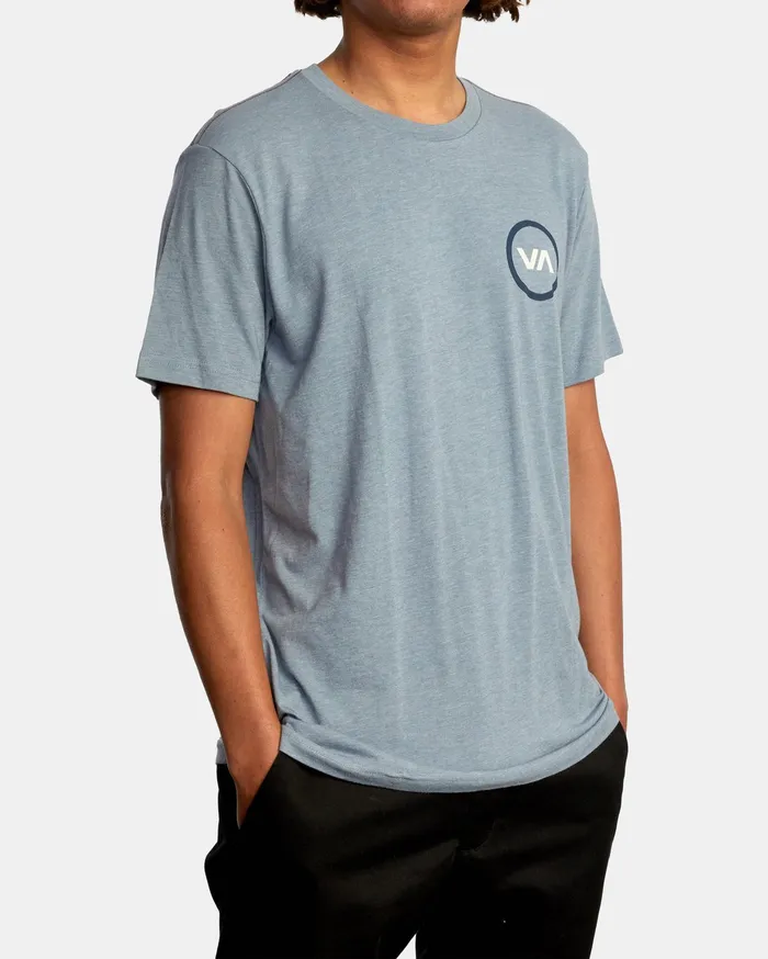 RVCA Mens Short Sleeves Va Mod Short Sleeve Tee Slate Slt