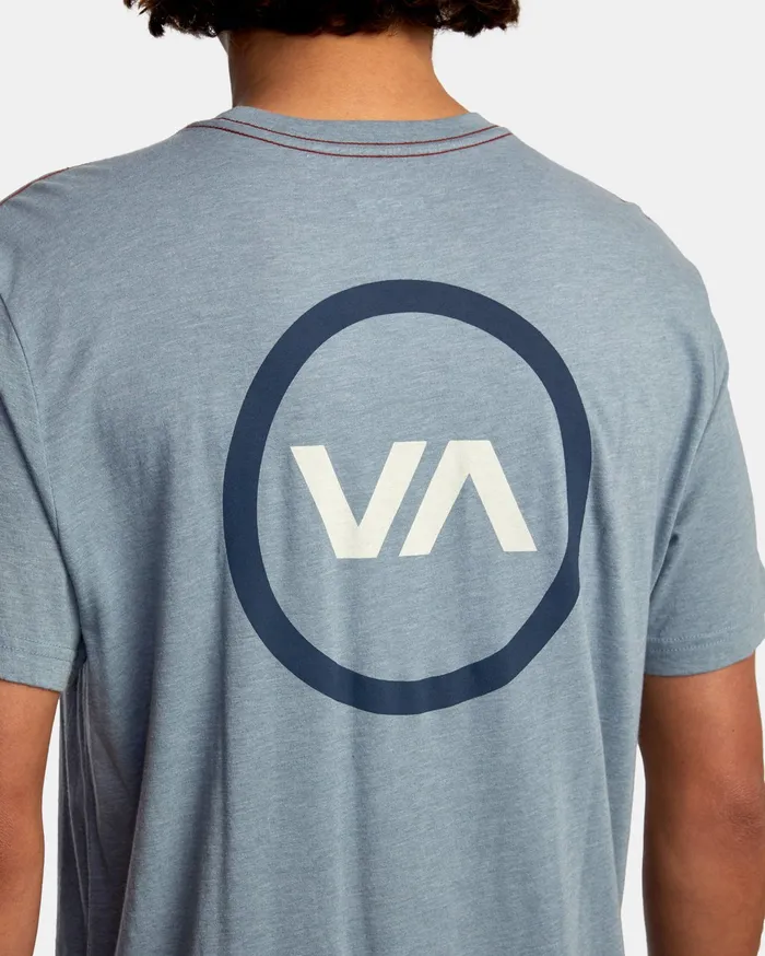 RVCA Mens Short Sleeves Va Mod Short Sleeve Tee Slate Slt