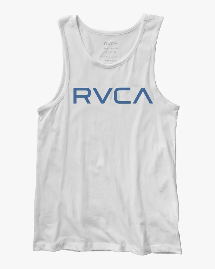 RVCA Mens Tank Tops Big Rvca Tank Top White Wht