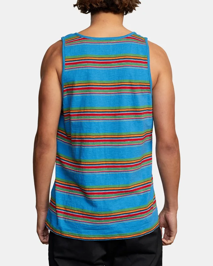 RVCA Mens Tank Tops El Rosario Tank Top French Blue Frb