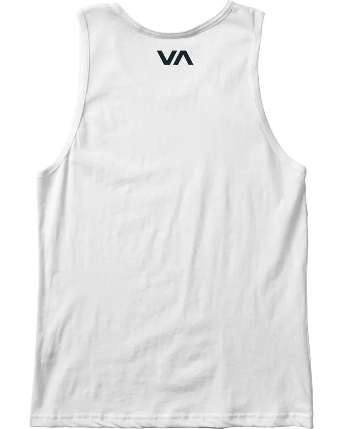 RVCA Mens Tank Tops Va Rvca Blur Performance Tank Top White Wht