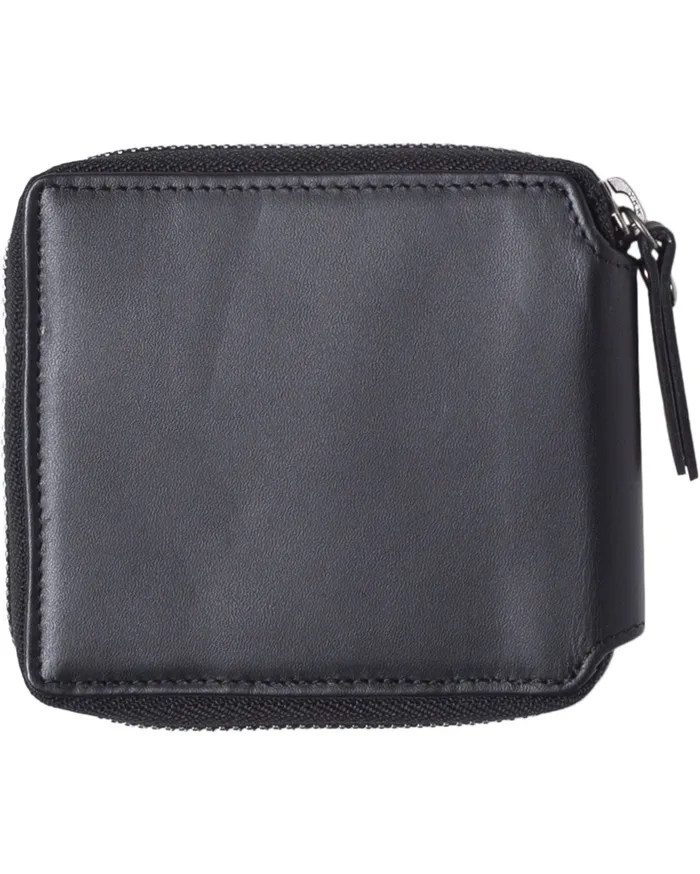 RVCA Mens Wallets Rvca Zip Leather Wallet Black Blk Casaul