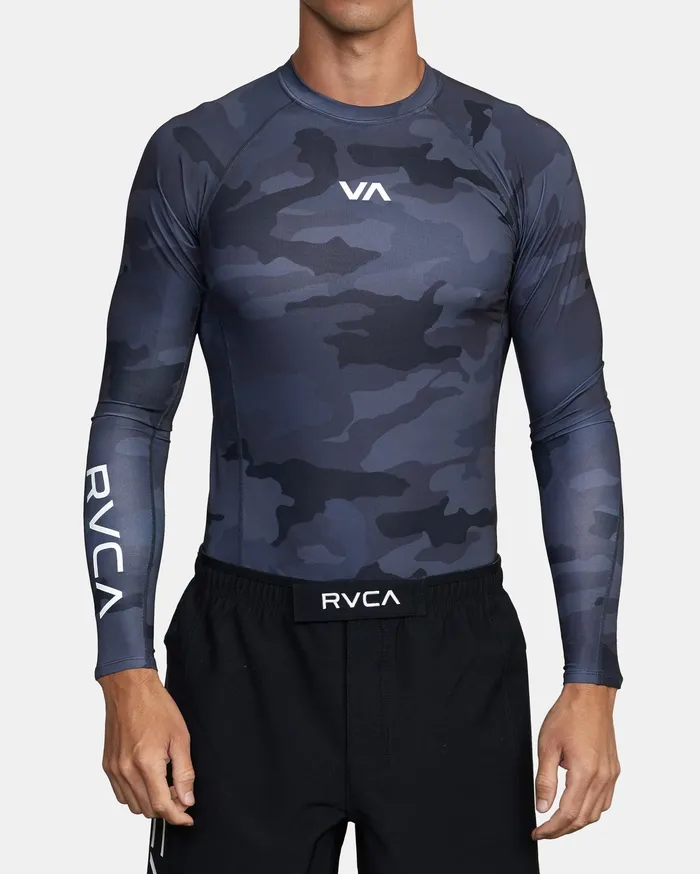 RVCA Mens Wetsuit Jackets and Tops Sport Long Sleeve Rashguard Camo Cam