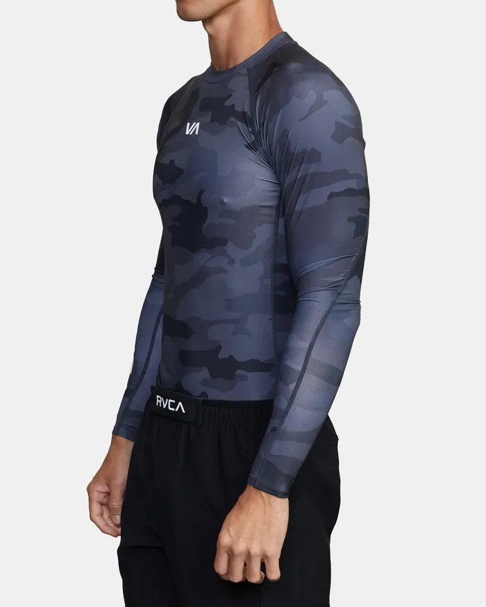 RVCA Mens Wetsuit Jackets and Tops Sport Long Sleeve Rashguard Camo Cam