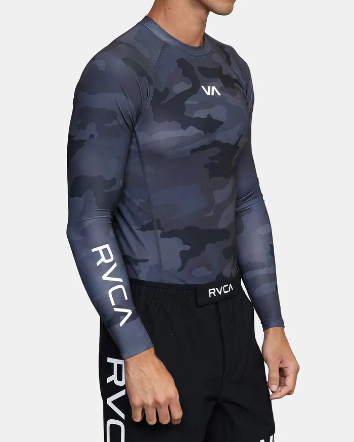 RVCA Mens Wetsuit Jackets and Tops Sport Long Sleeve Rashguard Camo Cam
