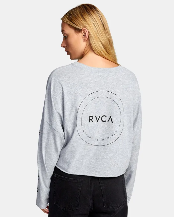 RVCA Tanks Tanks Classic Rvca Long Sleeve Tee Heather Grey Hgr