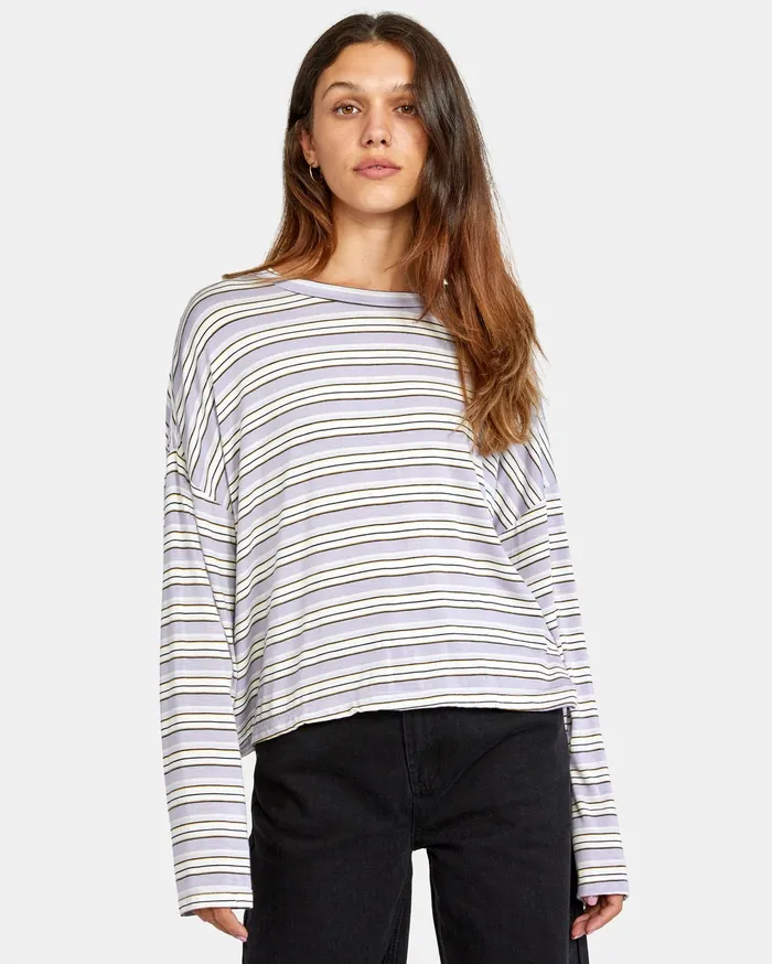 RVCA Tanks Tanks Countdown Long Sleeve Top Lavender Lav