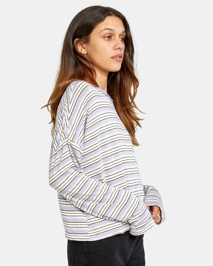 RVCA Tanks Tanks Countdown Long Sleeve Top Lavender Lav