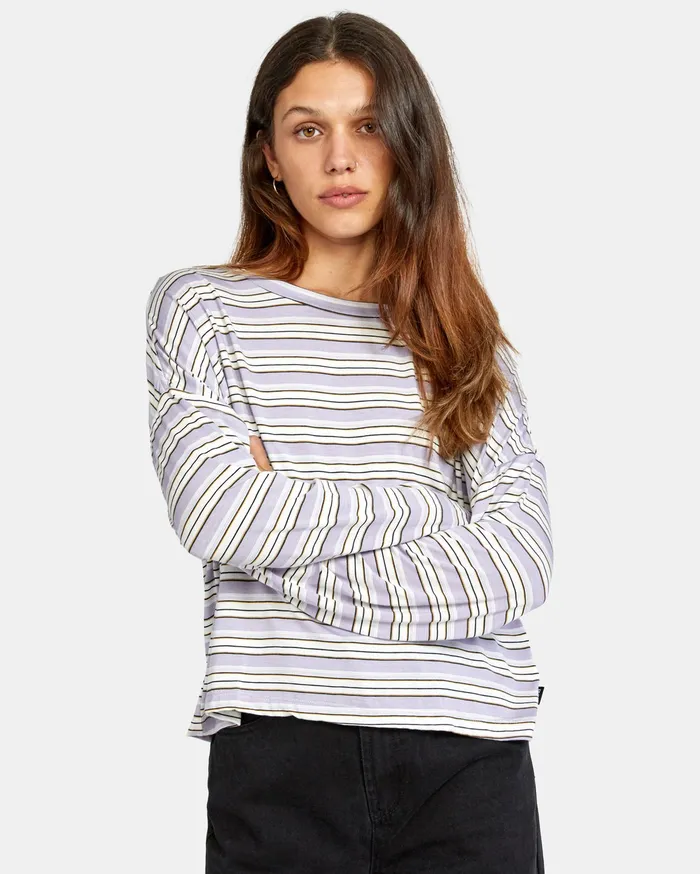 RVCA Tanks Tanks Countdown Long Sleeve Top Lavender Lav