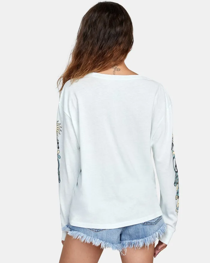 RVCA Tanks Tanks Peace Long Sleeve Tee Sea Bleach Sbc