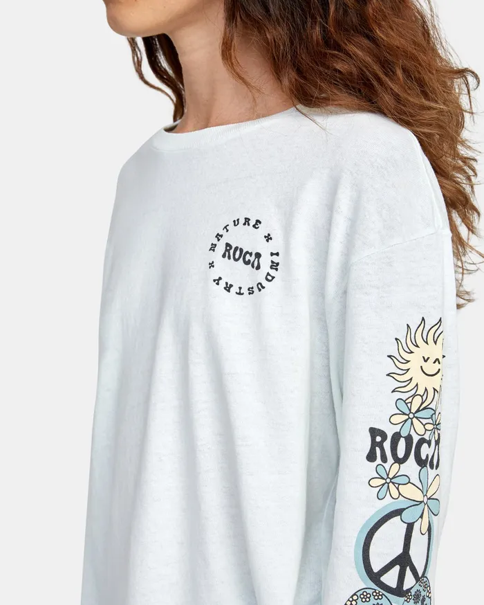 RVCA Tanks Tanks Peace Long Sleeve Tee Sea Bleach Sbc