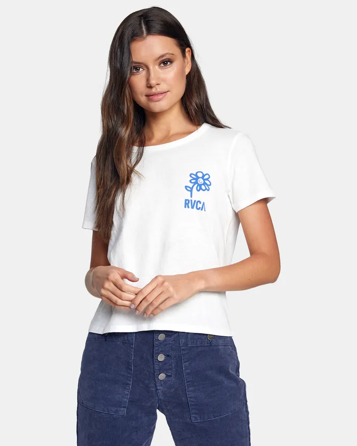 RVCA Womens Graphic Tees Join Us Tee Vintage White Vwt