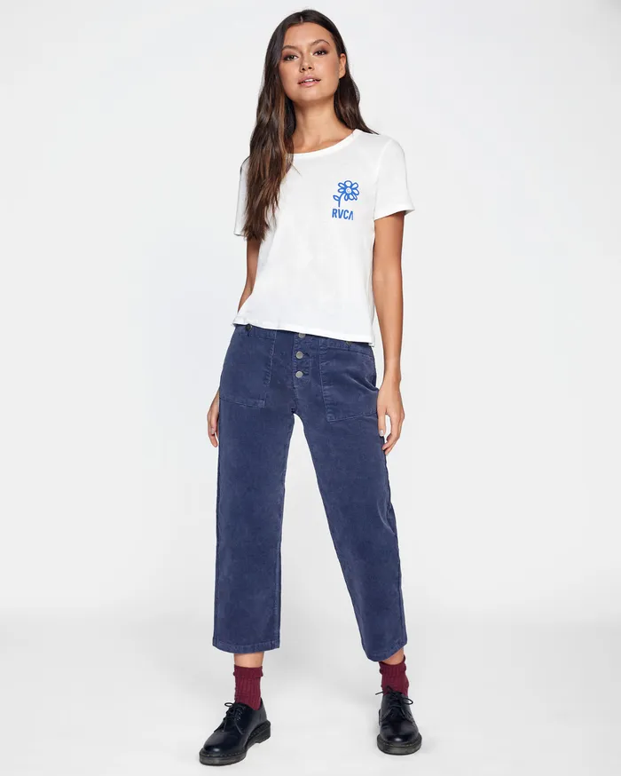 RVCA Womens Graphic Tees Join Us Tee Vintage White Vwt