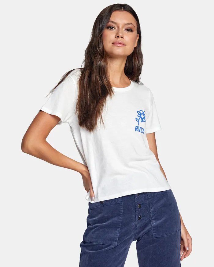 RVCA Womens Graphic Tees Join Us Tee Vintage White Vwt
