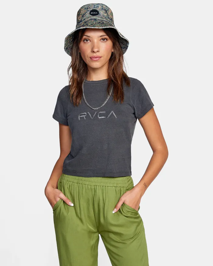 RVCA Womens Graphic Tees Small Rvca Tee Black Blk
