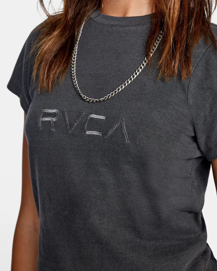 RVCA Womens Graphic Tees Small Rvca Tee Black Blk