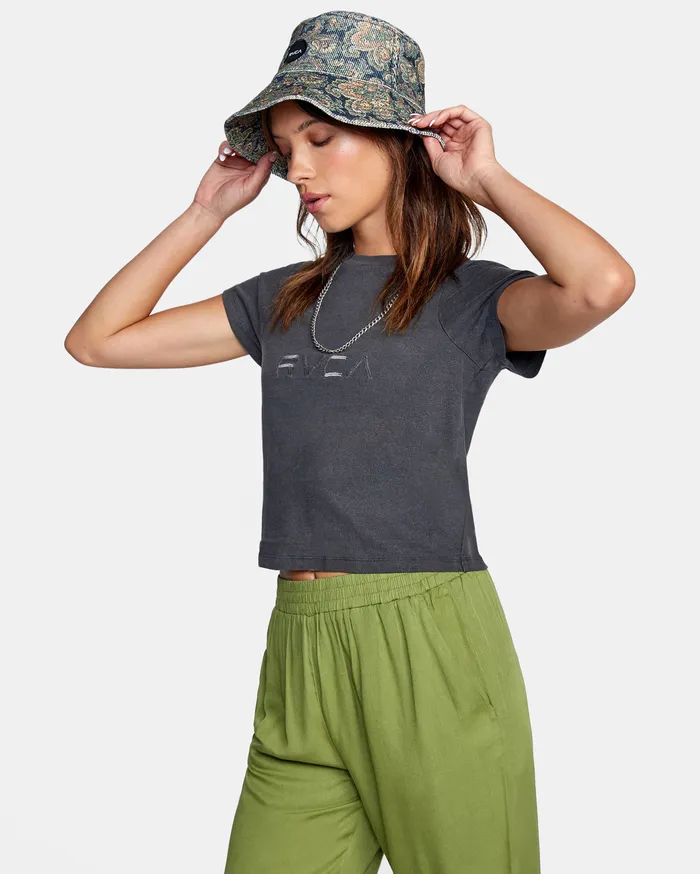RVCA Womens Graphic Tees Small Rvca Tee Black Blk