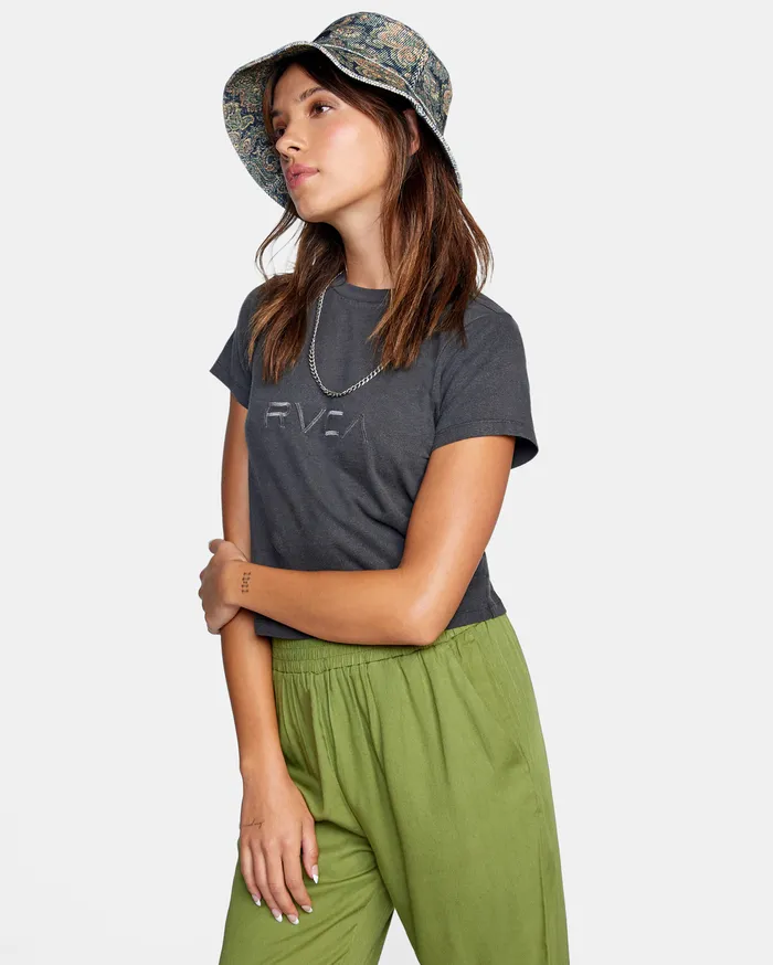 RVCA Womens Graphic Tees Small Rvca Tee Black Blk