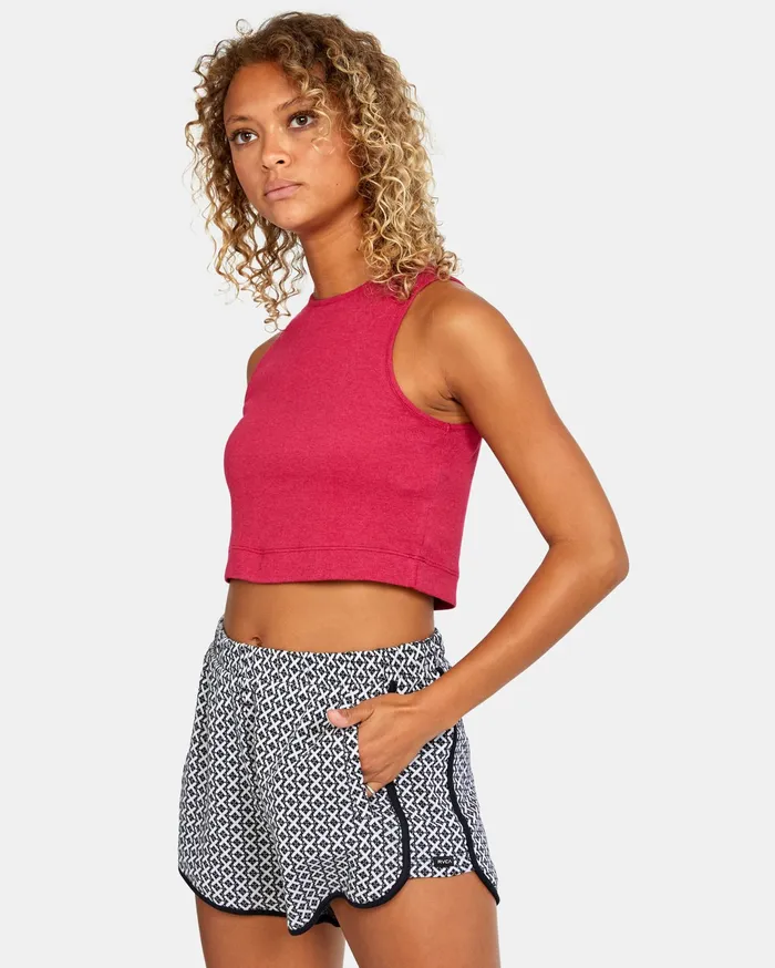 RVCA Womens Tops Save It Tank Top Cranberry Crn