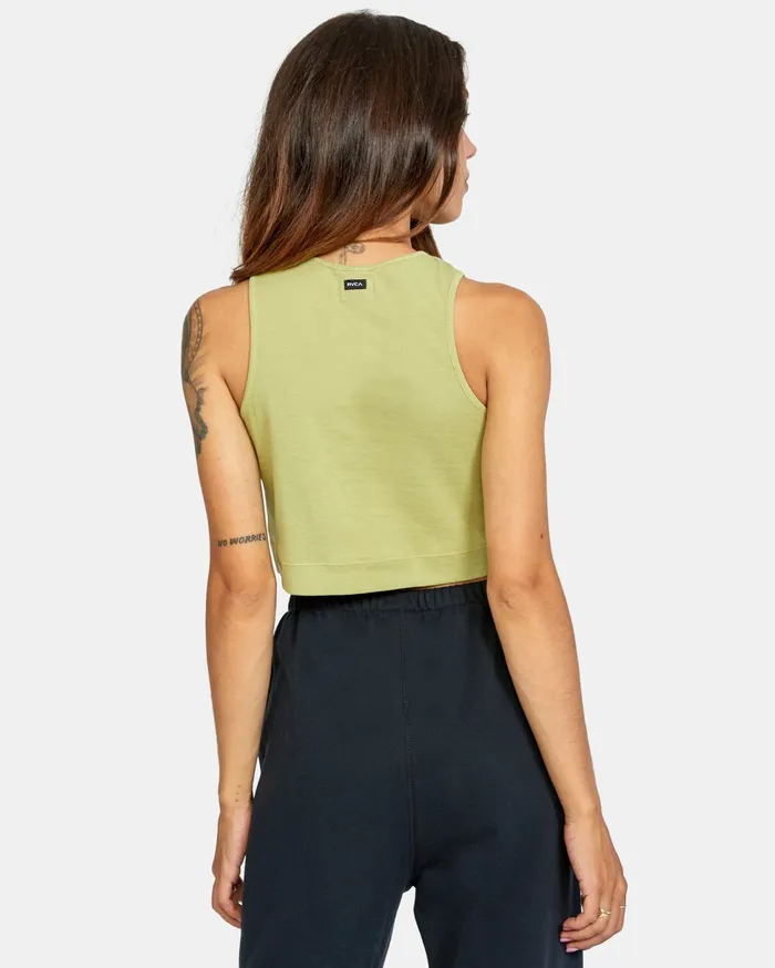 RVCA Womens Tops Save It Tank Top Sage Sge