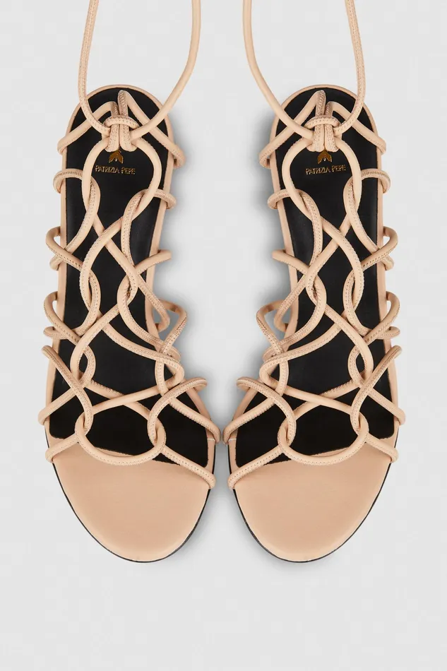 Sandals Women Patrizia Pepe Heeled Ankle Sandals Sunlight Soup Beige