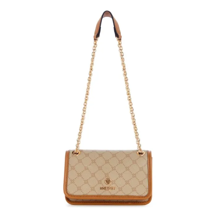 Saoirse Flap Crossbody Khaki Logocamel WomenMen Nine West New Handbags