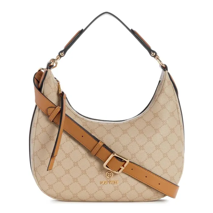 Saoirse Hobo Khaki Logocamel WomenMen Nine West Satchels and Shoulder Bags