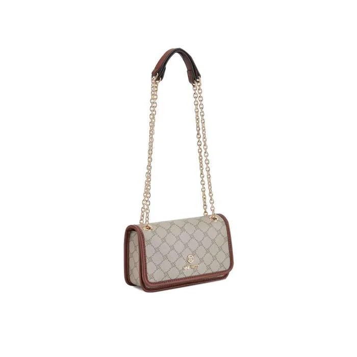 Saoirse Mini Cnvrtbl Xbdy Flap Beige Logomahogany WomenMen Nine West Crossbody Saoirse Mini Cnvrtbl Xbdy Flap Beige Logomahogany WomenMen Nine West Crossbody