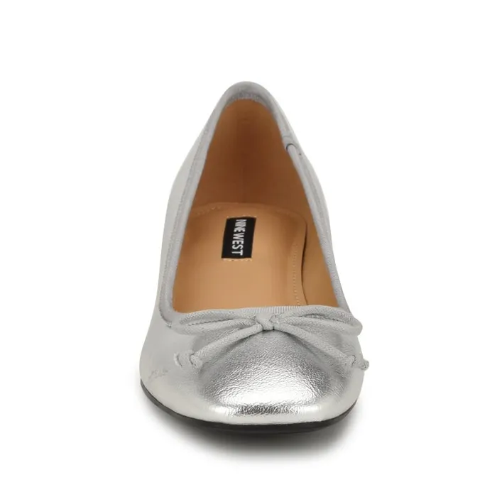 Saruh Square Toe Pumps Silver Women Nine West Heels
