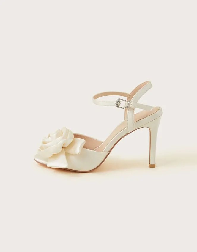 Satin Corsage Stilettos Ivory Women Monsoon Wedding Shoes
