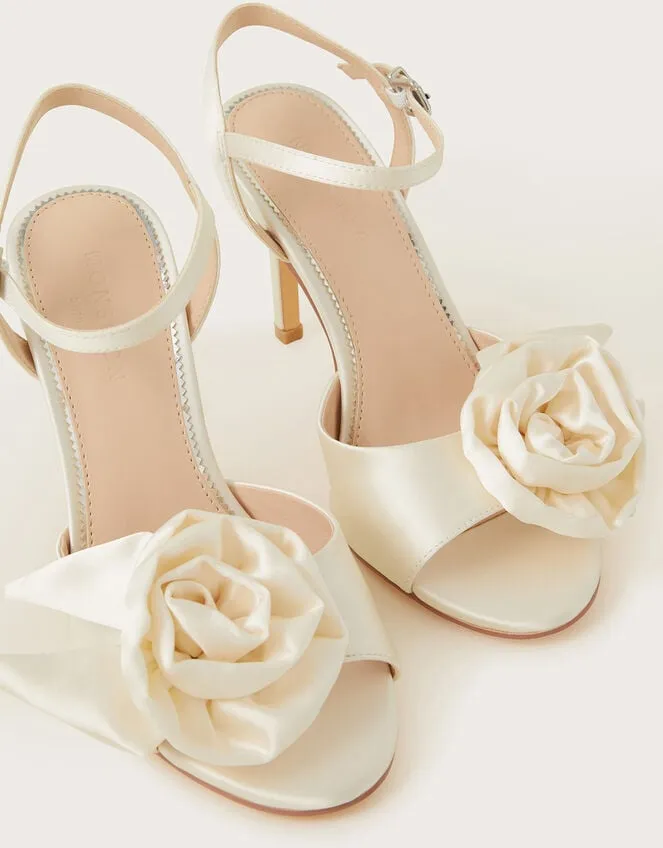 Satin Corsage Stilettos Ivory Women Monsoon Wedding Shoes