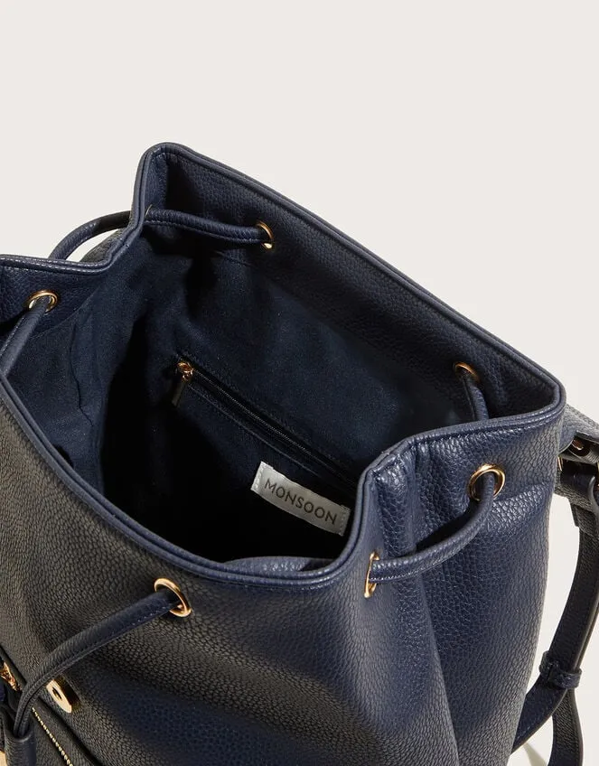 Scallop Backpack Blue Women Monsoon Bags and Purses