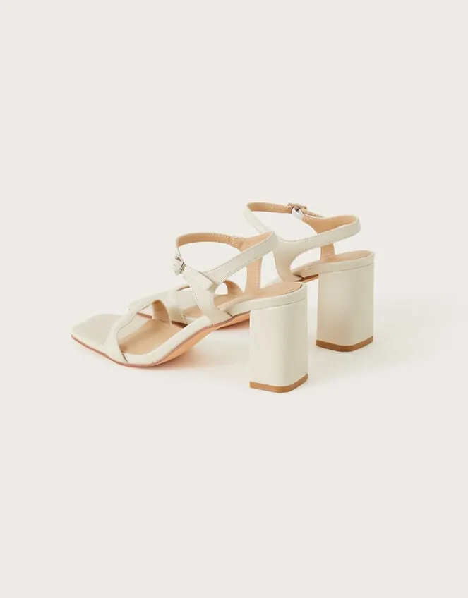 Scallop Block Heeled Sandals Nude Women Monsoon Sandals