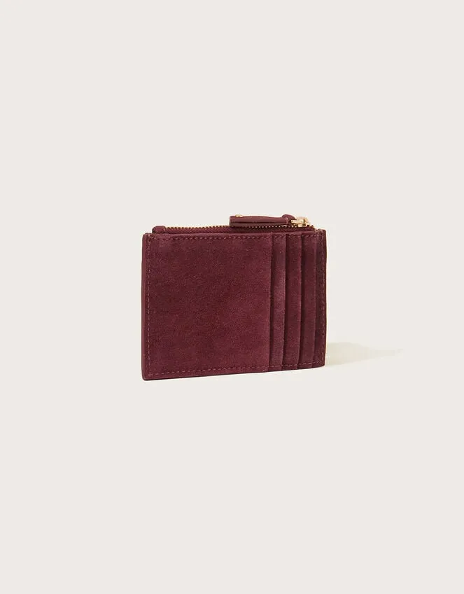 Scallop Suede Card Holder Women Monsoon Bags and Purses