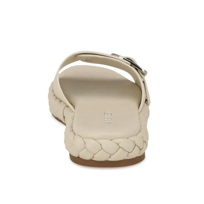 Shantel Casual Woven Footbed Sandals Chic Cream Women Nine West Sandals