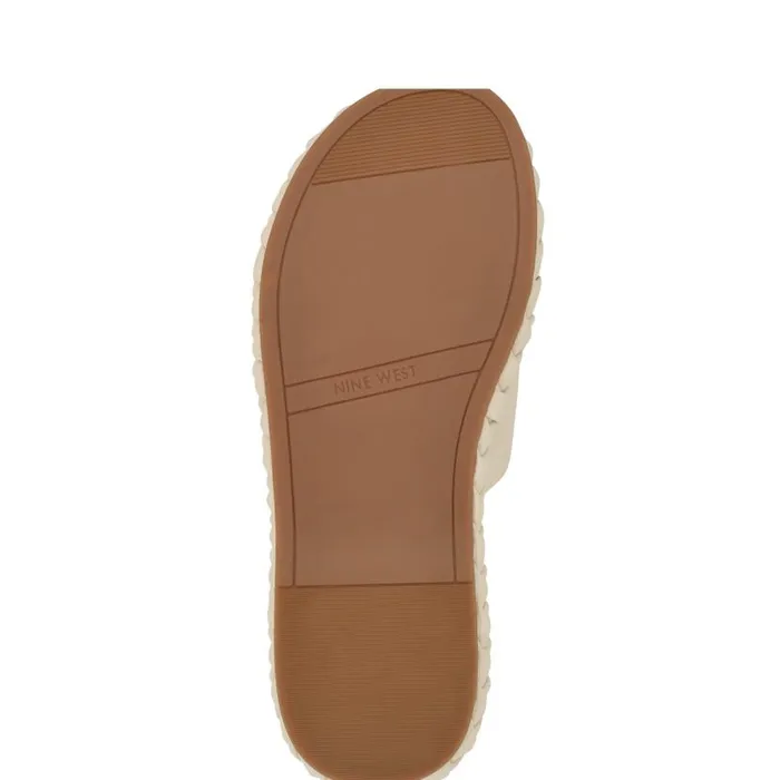 Shantel Casual Woven Footbed Sandals Chic Cream Women Nine West Sandals