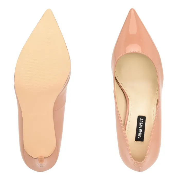 Shelbe Platform Pumps Nude Patent Women Nine West Heels