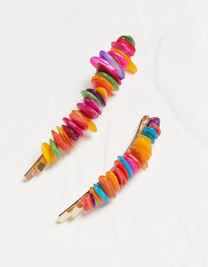 Shell Slides Multi Women FatFace Hair Accessories