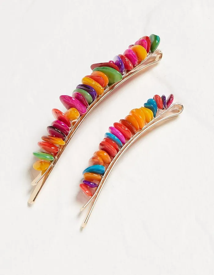 Shell Slides Multi Women FatFace Hair Accessories