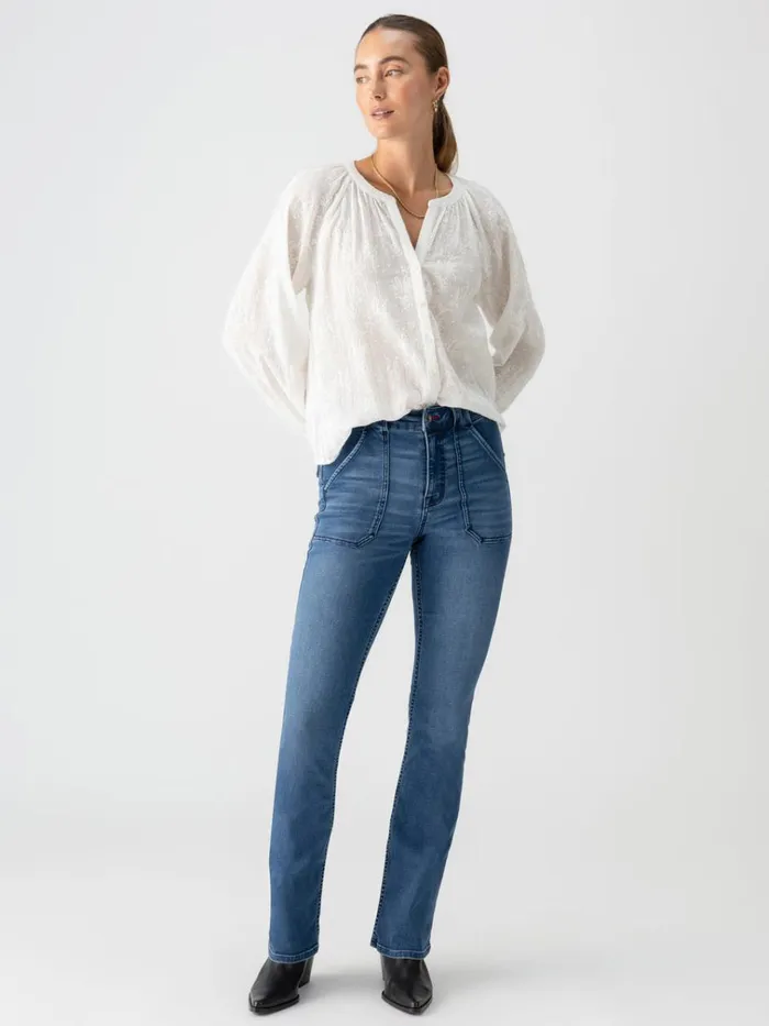 Shimmer Blouse Chalk Women Sanctuary Clothing Tees and Tops