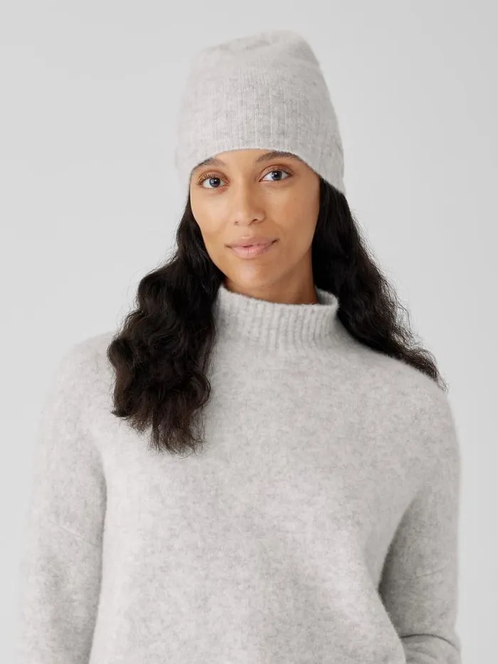 Shop Eileen Fisher Accessories Cashmere Silk Bliss Hat Pearl