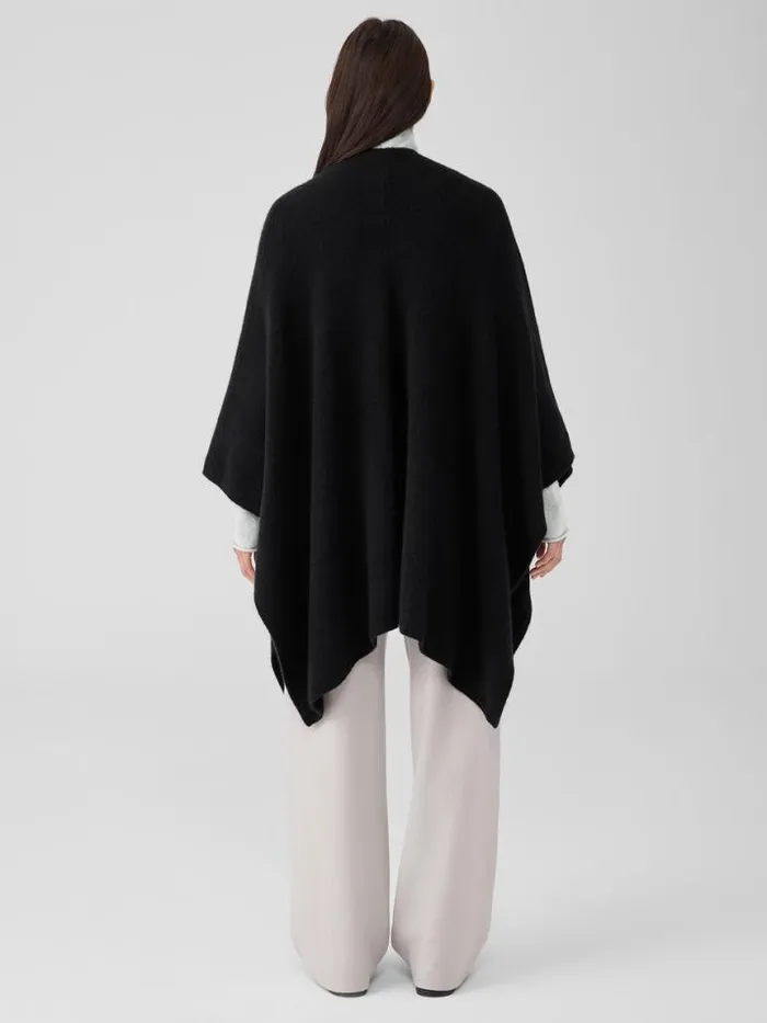 Shop Eileen Fisher Accessories Cashmere Silk Bliss Serape Black