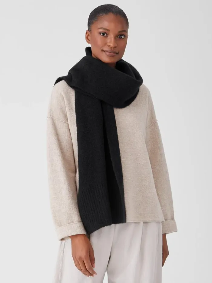 Shop Eileen Fisher Accessories Cashmere Silk Bliss Wrap Black