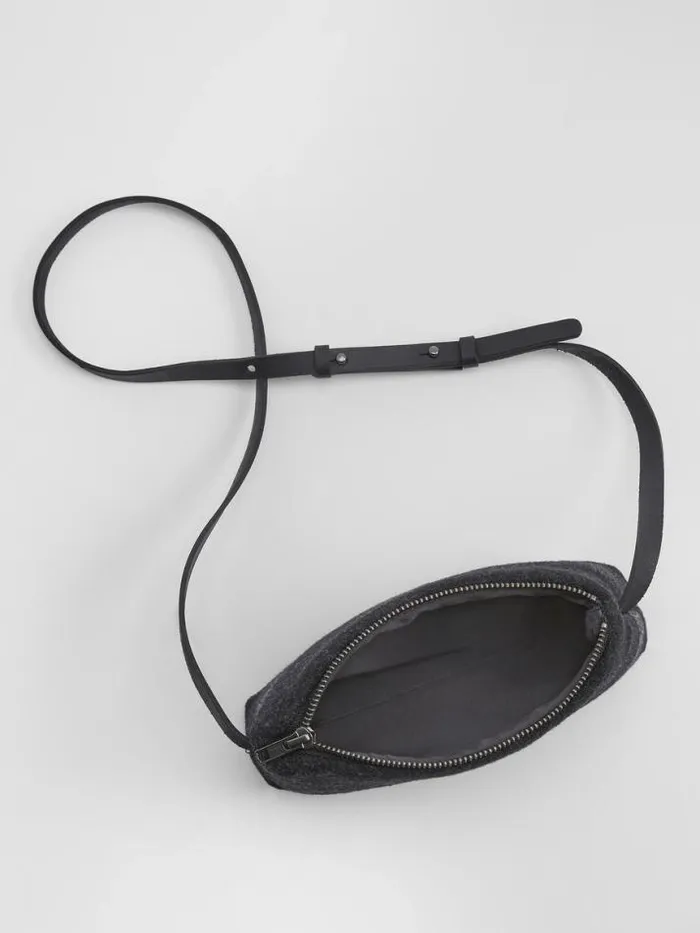 Shop Eileen Fisher Accessories Waste No MoreCrossbody Bag Charcoal