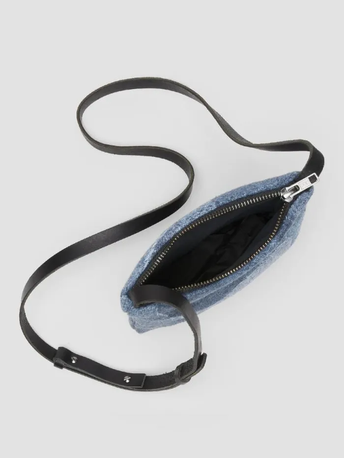Shop Eileen Fisher Accessories Waste No More Denim Crossbody Bag Indigo